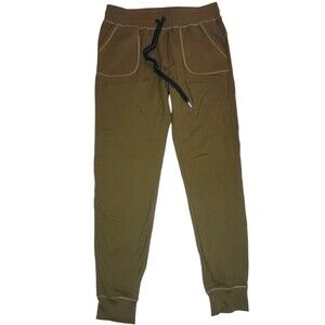 ZYIA Active Unwind Joggers Womens Small Olive Green Drawstring Pants